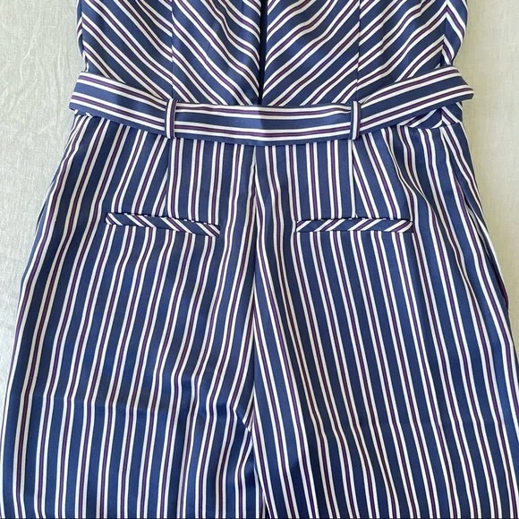 BANANA REPUBLIC - STRIPED V NECK SLEEVELESS JUMPSUIT - Picture 4 of 6